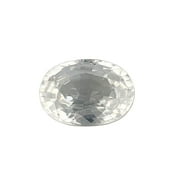 Certified Real 1 Carat White Zircon Oval Shape Faceted 7x5 mm Loose Gemstone