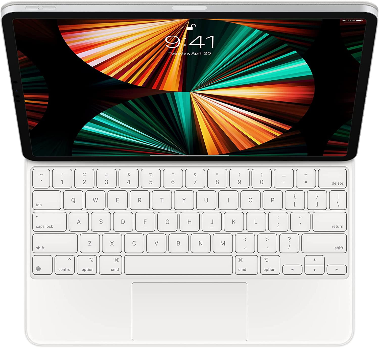 (Certified Refurbished) Apple Magic Keyboard for 12.9-Inch iPad Pro 3rd Gen  / 4th Gen / 5th Gen - White 