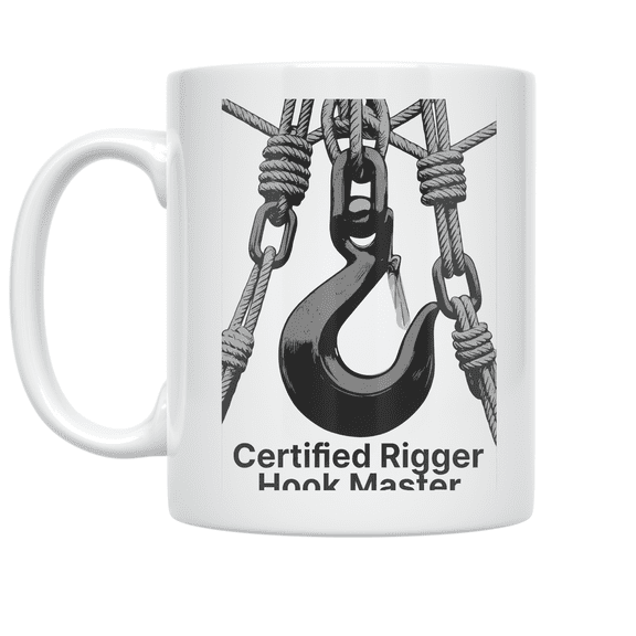 Certified Rigger Hook Master - Industrial Worker - 11 oz Ceramic Coffee Mug