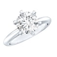 thumbnail image 1 of Rosec Jewels Moissanite Solitaire Engagement Ring 2 Carat - 8 mm - D-VS1 Quality Authentically Certified - with Jewelry Box, 925 Sterling Silver, US 4.00, 1 of 9