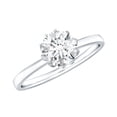 thumbnail image 1 of Rosec Jewels Certified Round Moissanite Engagement Ring 1 Ct - 6 mm Moissanite Solitaire Ring - D-VS1 Quality - with Jewelry Box, 14K White Gold, US 7.50, 1 of 7
