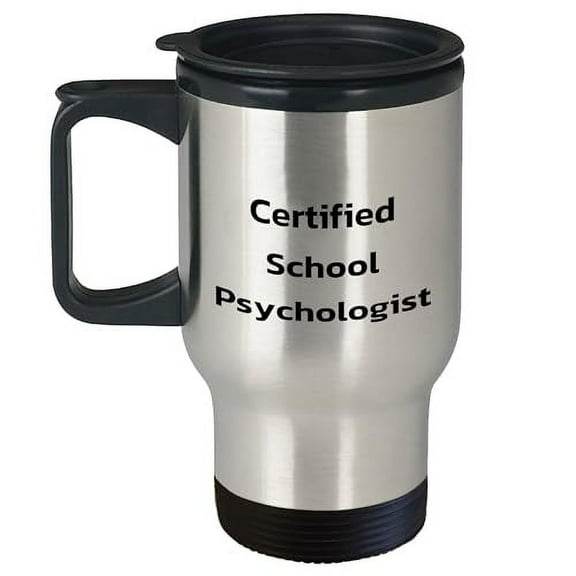 Certified School Psychologist Funny Gifts for School Psychologists Birthday Unique Gifts from Teachers to School Psychologists, Stainless Steel Travel Mug