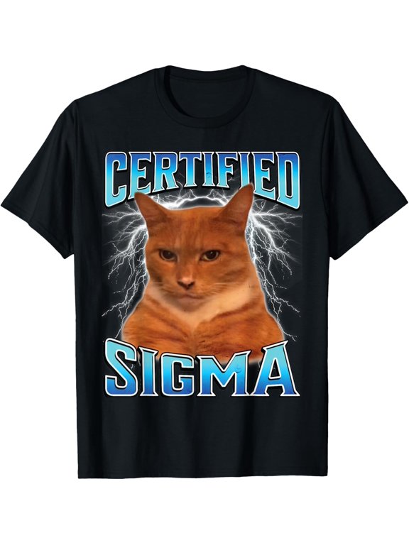 Certified Sigma Staring Cat Cat Version Two T-Shirt