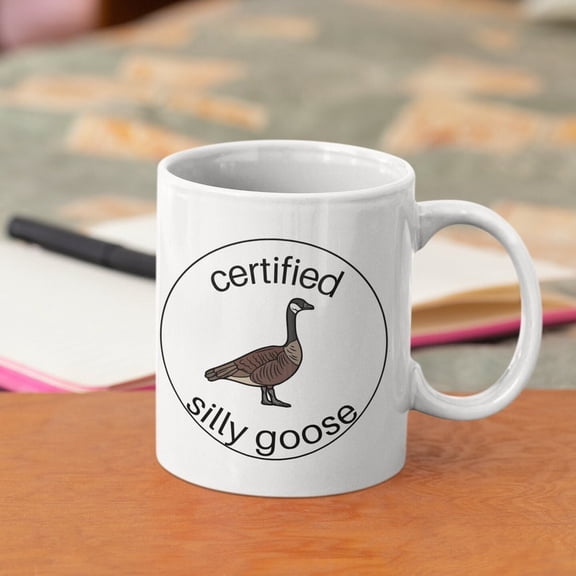Certified Silly Goose Funny Meme and T1ikTok 11 oz Ceramic Coffee Tea Mug SarC1Astic G1oofy Birthday Gift for Her Him