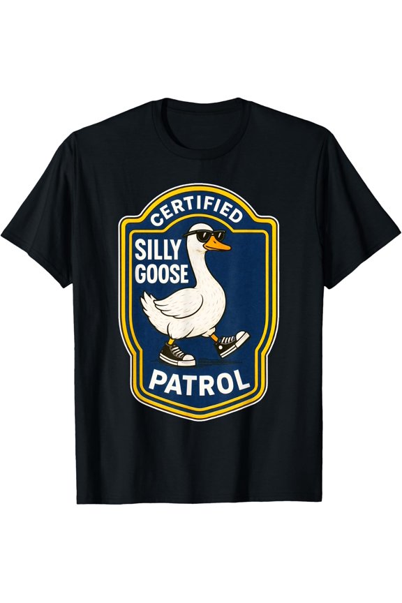 Certified Silly Goose Patrol Retro Meme T-Shirt