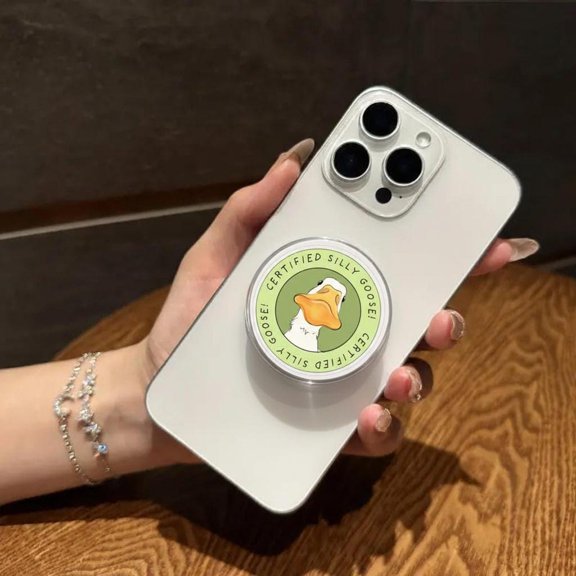 Certified Silly Goose Phone, Funny Meme, Cute Goose Phone Phone Grip, Animal Lover Phone Holder, E-Reader Accessory