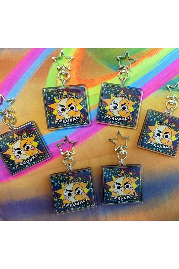 Certified Skrunkly Sun Keychain >:3 (FINAL RUN SALE!) (1 keychain)