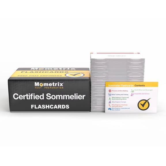 Certified Sommelier Study Cards: Certified Sommelier Exam Prep and Practice Test Questions [Full Color Cards]