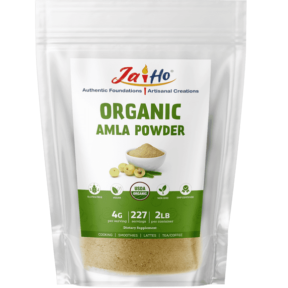 Jai Ho Organic Amla Berry Powder (Amalaki), 2 LB - Rich in Antioxidant Vitamin C | Supports ImmunityGluten Free, Vegan, Non-GMO - Resealable Zip Lock Pouch
