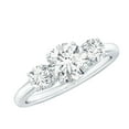 thumbnail image 1 of Rosec Jewels Certified Moissanite 3 Stone Engagement Ring for Women - Past Present Future Ring - D-VS1 Quality, 14K White Gold, US 9.00, 1 of 7