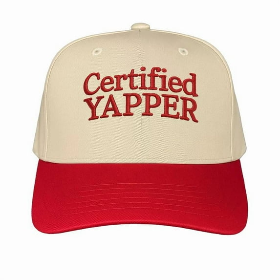 Certified Yapper Funny Embroidered Trucker Hat, Adjustable Snapback Baseball Cap, Playful Statement Hat for Talkative and Outgoing Personalities, Perfect Gift for Friends and Family