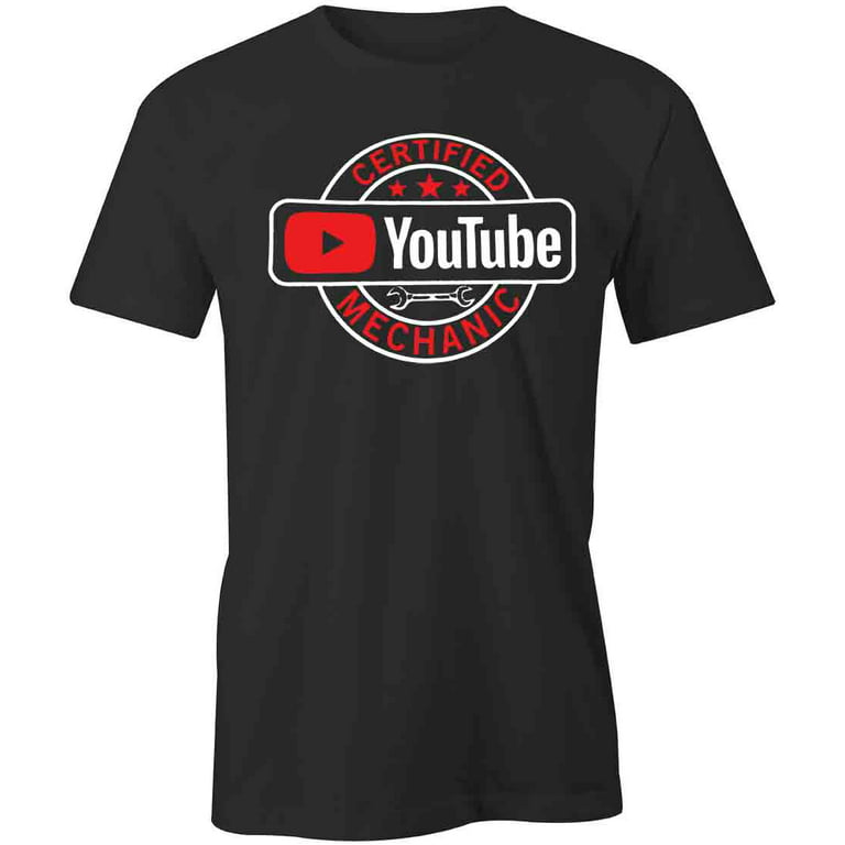 Certified Youtube Mechanic T-Shirt | White Tee Gift