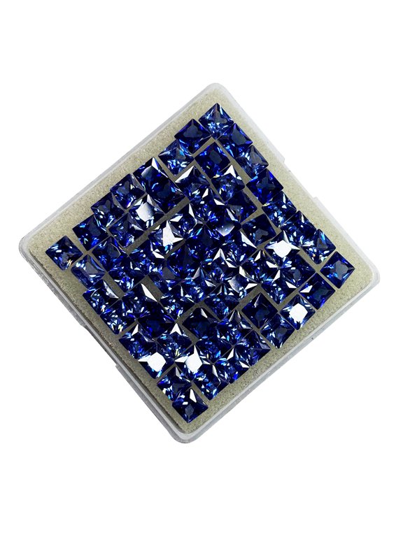 Certified7.20 Ct Natural Blue Sapphire Square Cut Ring Making Gems 5x5 mm Lot