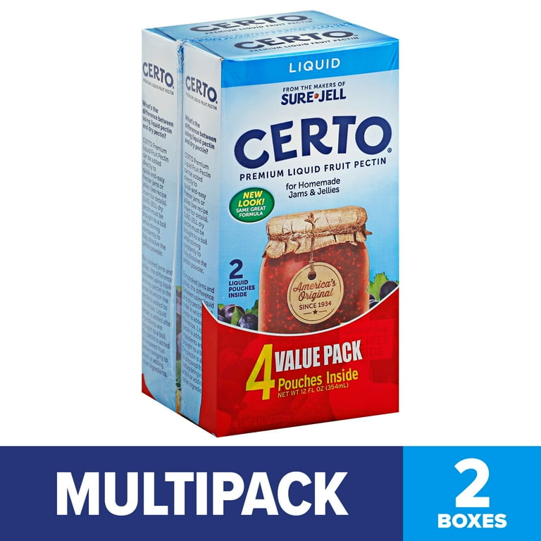 Certo Premium Liquid Fruit Pectin Value Pack, 4 ct Mulitpack, 6 fl
