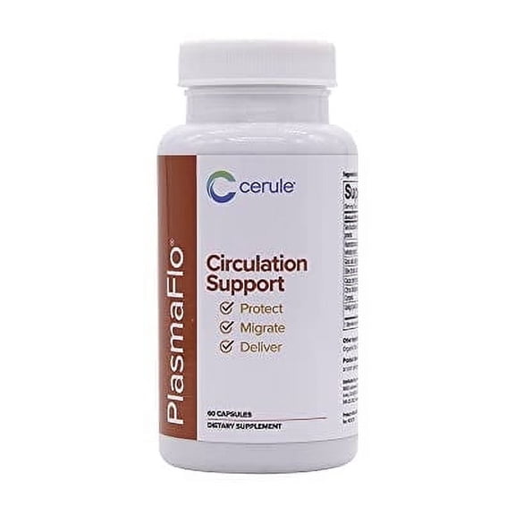 Cerule Plasmaflo Vein Flow Supplement for Blood Circulation in Veins, Heart, Vascular Health