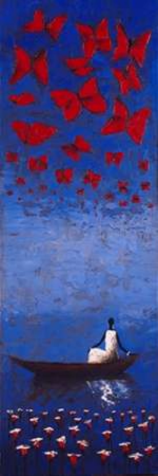 Cerulean Passage Canvas Art - Michel Rauscher (8 x 24)