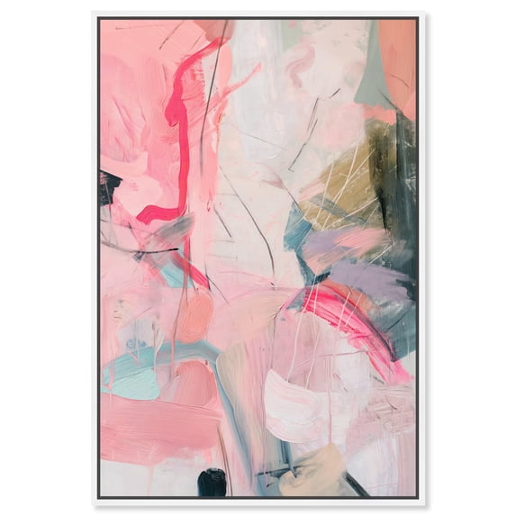 Cerulean Spark Canvas Colorful Pastel Art by Art Remedy, White Frame, 36" x 54"