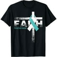 thumbnail image 1 of Cervical Cancer Awareness Christian Faith & Cross T-Shirt, 1 of 4