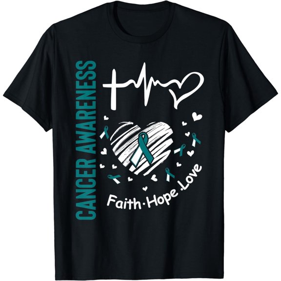 Cervical Cancer Awareness Faith Hope Love T-Shirt