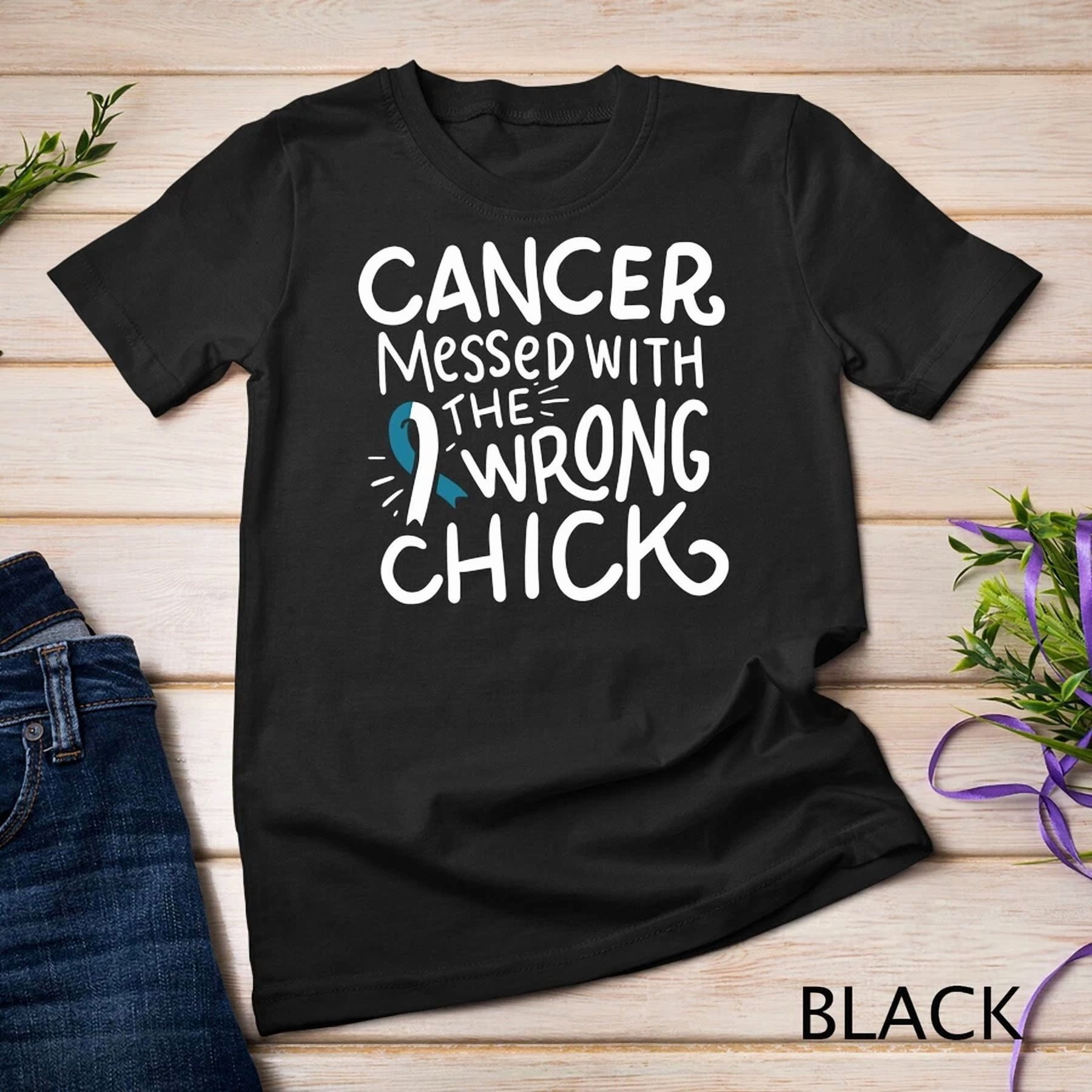 Cervical Cancer Fighter Chemo Gift White and Teal Ribbon Health Graphic ...