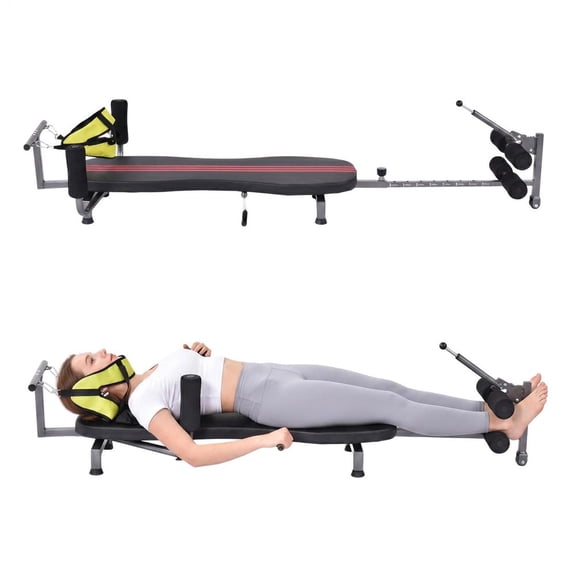 Cervical & Lumbar Traction Table, Full Body Stretcher for Home Use, Relieve Back Neck Knee Hip Pain