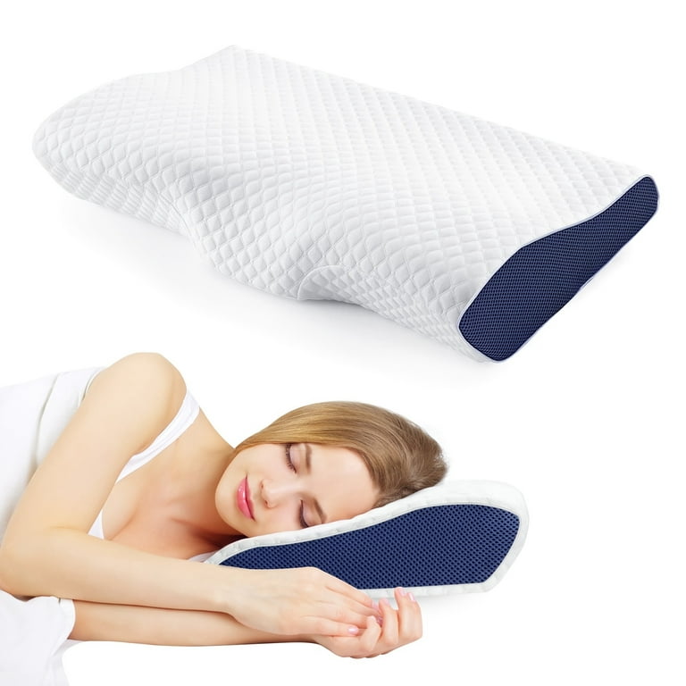 PillowLY Cervical Contour Memory Foam Pillow for Neck Pain Orthopedic Neck