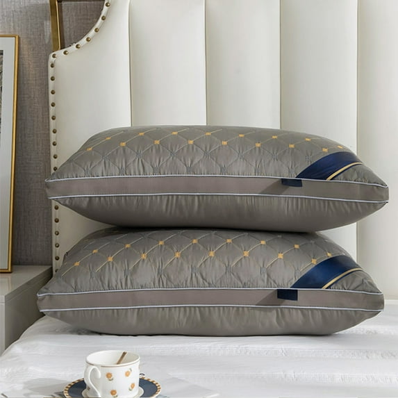 Cervical Memory Foam Pillow for Neck and Shoulder, Contour Neck Support Pillow with Cooling Case, Ergonomic Bed Pillow, Support for Side Back Stomach Sleepers (Grey, Queen Size)