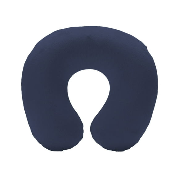 Cervical Neck Pillow Inflatable 29x27x10cm for Neck Pillow Travel with 360° Support, Ergonomic C-Shape, Gray Navy Coffee
