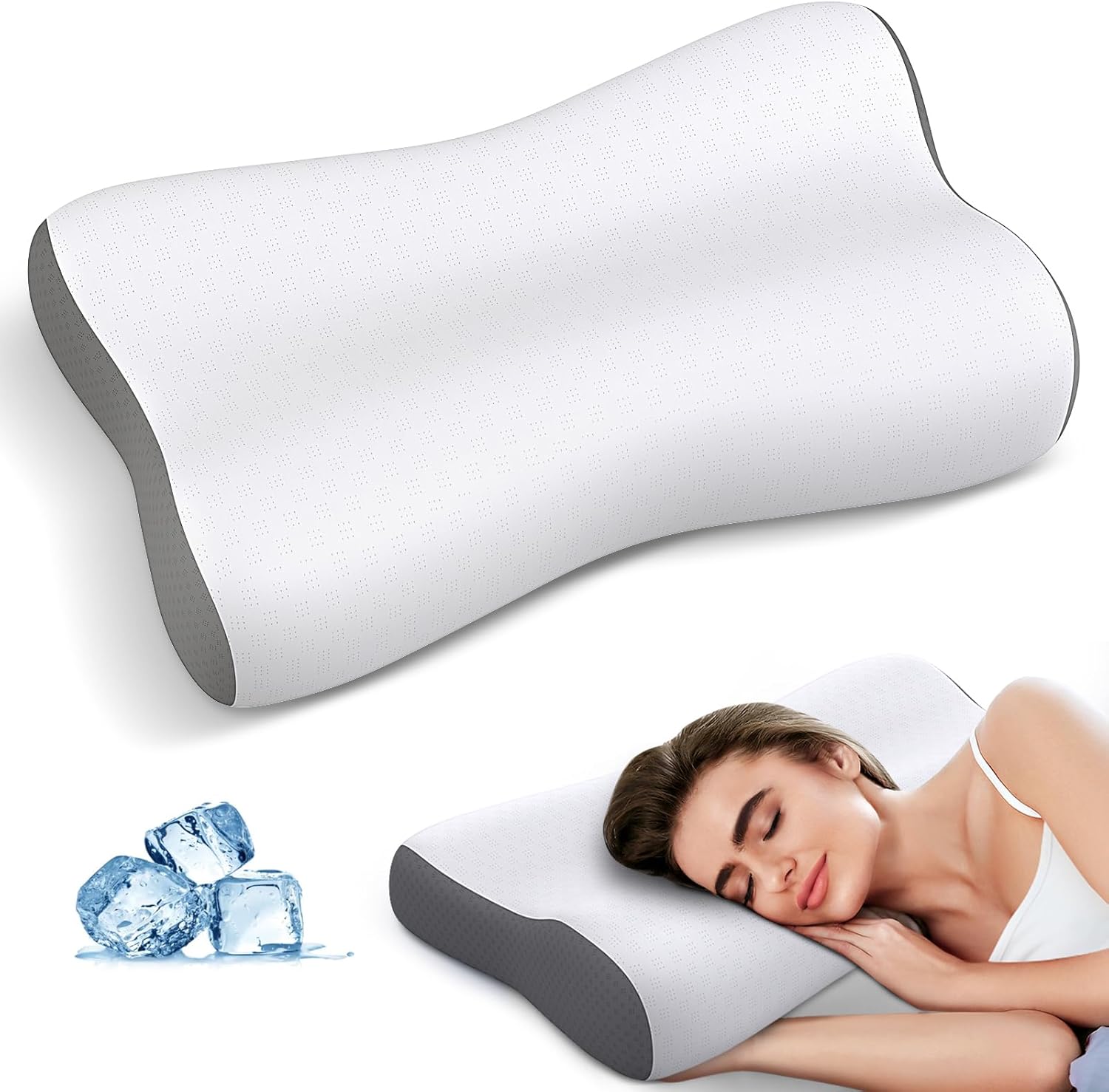 Neck cervical pillow pillows for neck and shoulder pain contour pillow neck pillows pillow for neck pain relief side sleeper pillows for