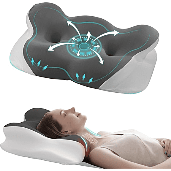 Balea Memory Foam Cervical Neck Pillow for Pain Relief, Gray