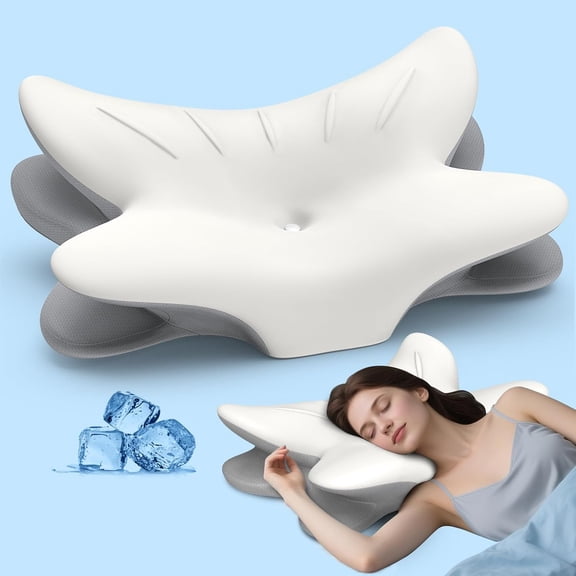 Cervical Neck Pillow for Pain Relief, Ergonomic ide leeper Pillow for leeping, Orthopedic Contour Memory Foam Bed Ret Pillow for leeping, Cooling Cervical Pillow for Back tomach leeper