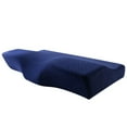 thumbnail image 1 of Cervical Neck Pillows for Pain Relief Sleeping, High-Density Memory Foam Pillow Neck for Bolster Support and Shoulder Relaxer, Decompression Devices Orthopedic Roll Pillow for Bed Office (Navy), 1 of 3