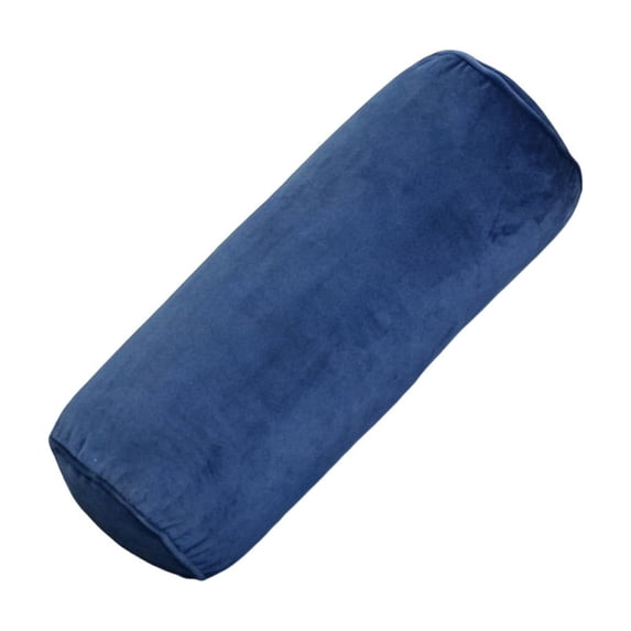 Cervical Neck Roll Memory Foam Pillow Cover, Round Cylinder Pillowcover,Pillows Not Included(Navy)