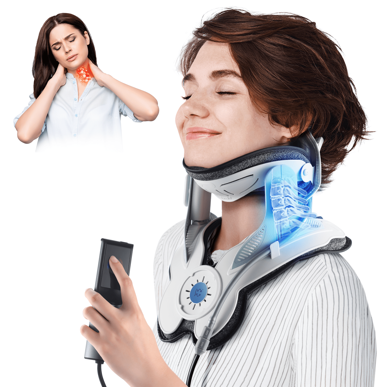 Electric Air Pump Cervical Neck Traction Device with 3 Power Traction