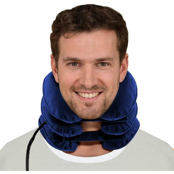 Cervical Neck Traction Device for Instant Neck Pain Relief - Inflatable & Adjustable Neck Stretcher Neck Support Brace, Best Neck Traction Pillow for Home Use Neck Decompression