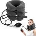 thumbnail image 1 of Cervical Neck Traction Device, Neck Stretcher, Neck Traction Device for Neck Pain Relief, Cervical Neck Traction Device, Inflatable Neck Brace & Neck Decompression(Gray), 1 of 7