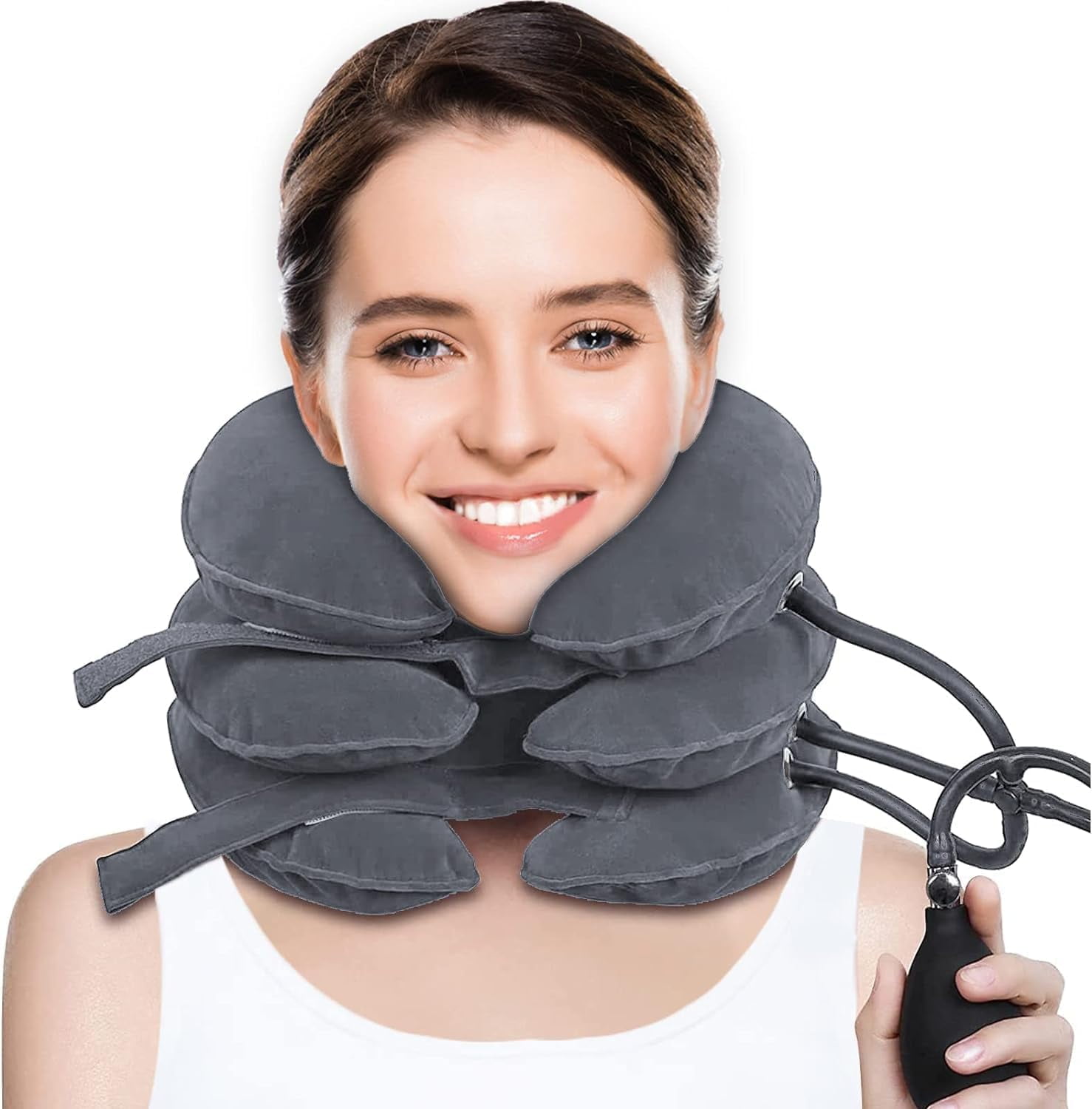 Cervical neck traction inflatable pillow sales