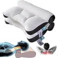 thumbnail image 1 of Cervical Pillow, Goose Down Pillows, 2025 Sleep Enhancing Cervical Support Comfort Goose Down Pillow, 4 Zones of Pressure, Soft Sleep Enhancing Cervical Pillow, 1 of 7