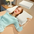 thumbnail image 1 of Cervical Pillow for Neck Pain Relief, Contour Memory Foam Pillows for Sleeping, Odorless Ergonomic Pillow Adjustable Orthopedic Cooling Pillow Bed Pillow Neck Support for Side Back Stomach Sleepers, 1 of 6