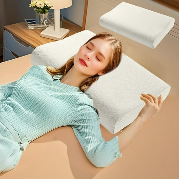 Cervical Pillow for Neck Pain Relief, Contour Memory Foam Pillows for Sleeping, Odorless Ergonomic Pillow Adjustable Orthopedic Cooling Pillow Bed Pillow Neck Support for Side Back Stomach Sleepers