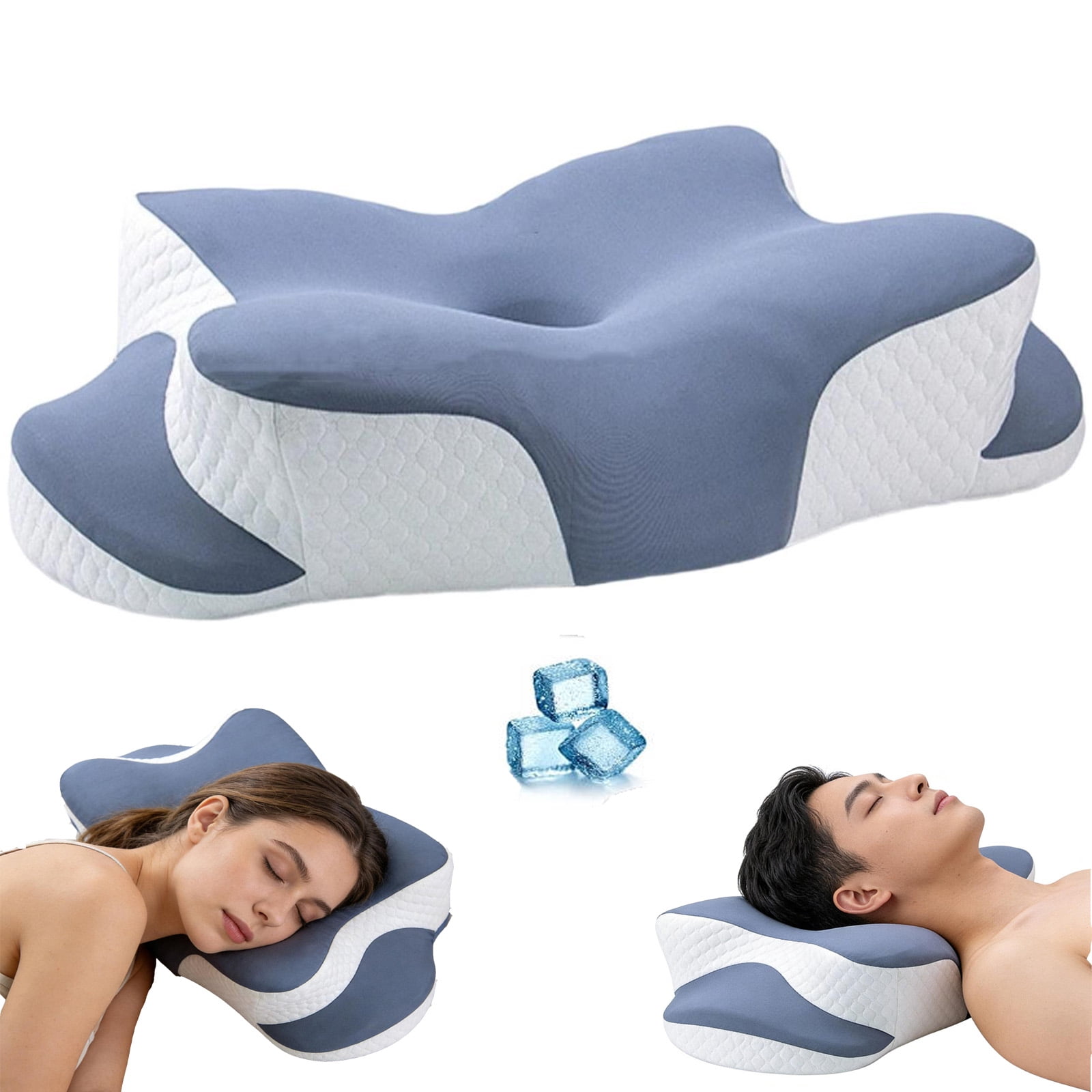 Cervical Pillow for Neck Pain Relief - Ergonomic Neck Pillow for Sleeping, Contour Memory Foam Pillows Side Sleeper Pillow for Neck Support, Bed Pillow for Back Stomach Sleepers