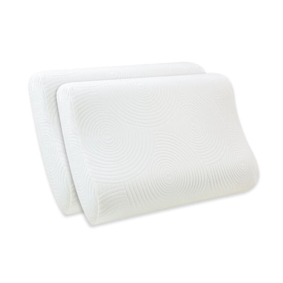 Cervical Pillow, For Neck & Shoulder Pain Relief, White - Standard Size | Memory Foam Pillow For Sleeping, Orthopedic Pillow For Spondylitis | Durable, Contour Medical Pillow - Set Of 2