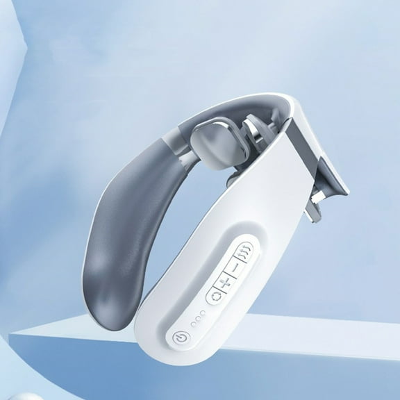 Massager | Electric Heated & Shoulder Relaxer | Ergonomic U-Shaped Physiotherapy Device | 4 Massage Heads | USB Charge | | Portable | White | 15x15x6cm