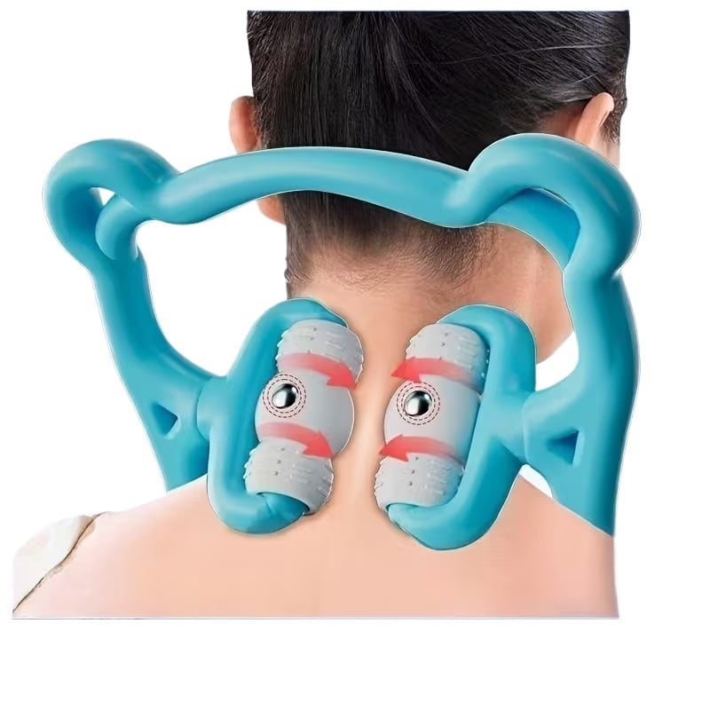 Cervical spine massage artifact manual kneading neck massager with rotatable design to relieve cervical spine fatigue
