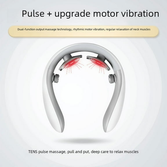 Cervical vertebra massage instrument multifunctional household hot compress pulse physiotherapy neck care instrument neck massager-Hot compress style