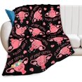 thumbnail image 1 of Cervix Uterus OBGYN Soft Throw Blanket All Season Microplush Thick Warm Blankets Tufted Fuzzy Flannel Throws Blanket for Bed Sofa Couch 50"x40", 1 of 6