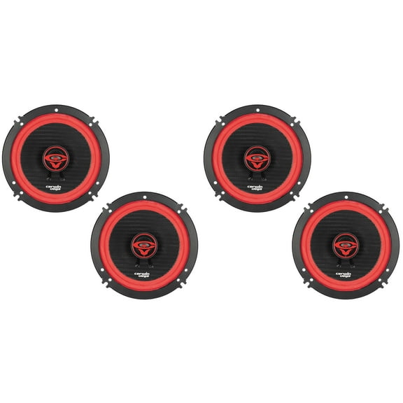Cerwin Vega (2) Pair 6.5" Coaxial 4 Version OEM Speaker Upgrade Compatible with Select Honda, Toyota, Nissan Models