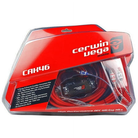 Cerwin Vega 4 Gauge 6 Channel Amplifier Wiring Kit Up to 1000W Car Audio CAK46