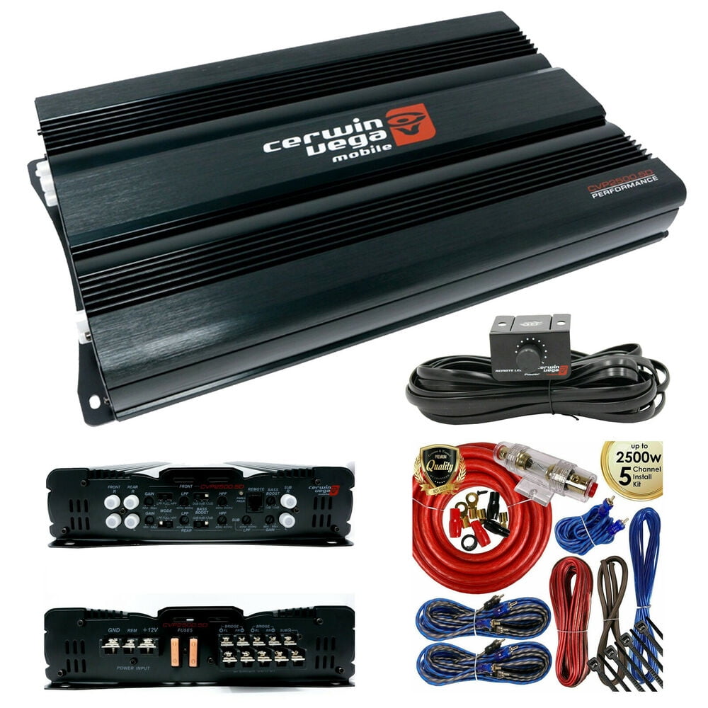 Cerwin Vega CVP2500.5D 2500W 5Channel Car Audio Amplifier + 5 Channels