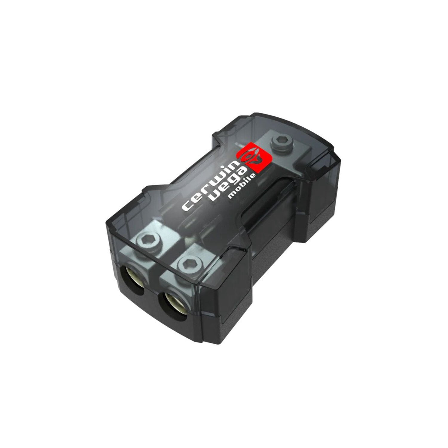 Dual Fuse Mounted AGU Fuse Holder with Cover  1 -1/0 Gauge Input  2- 4/8 Gauge Outputs - CAGU300